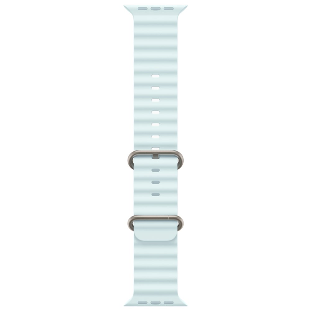 Часы Apple Watch Ultra 2, 49 мм GPS + Cellular, титан бежевого цвета, ремешок Ocean голубого цвета (2024)