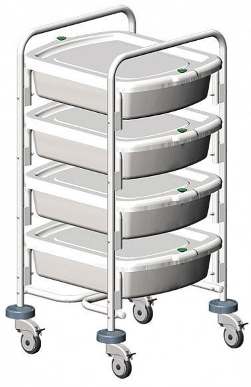 Тележка ТКЭ-4-"КРОНТ"-1 с контейнерами