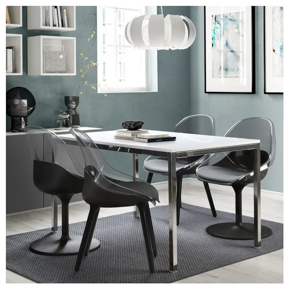 Стул - IKEA BALTSAR, 85х58х57 см, пластик черный, БАЛТСАР ИКЕА