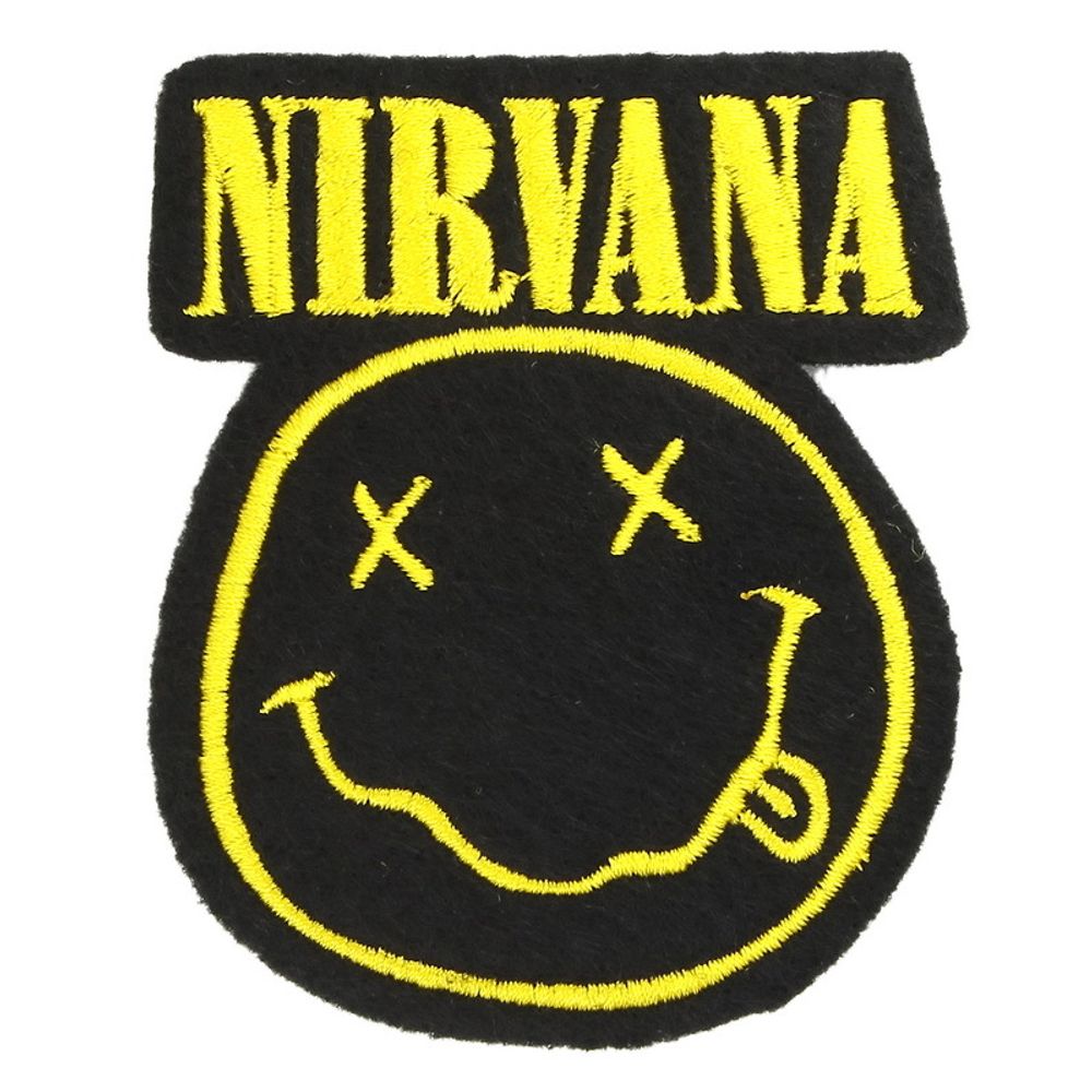 Нашивка Nirvana слово+смайл (423)
