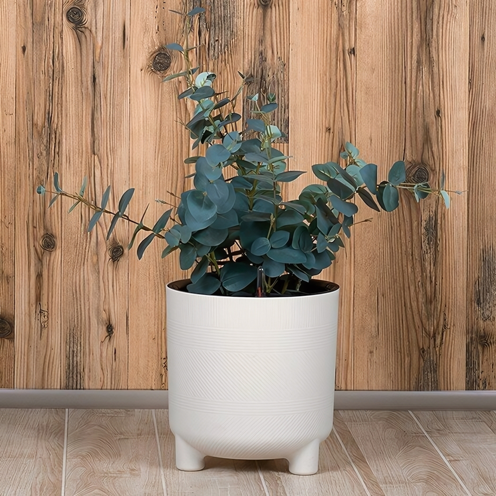 Кашпо ШЭНК 13,5л D280мм H=287мм вставка и автополив, с индикатором уровня воды, на ножках