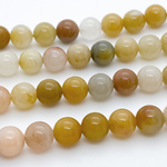 Кварц желтый, размер 8,1-8,3 мм, цена за 11 шт (1/4 нити)