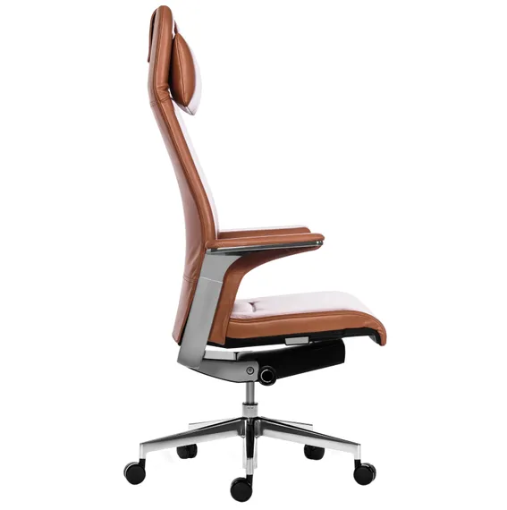 Эргономичное кресло Match HB, коричневая кожа | Bartoli Design