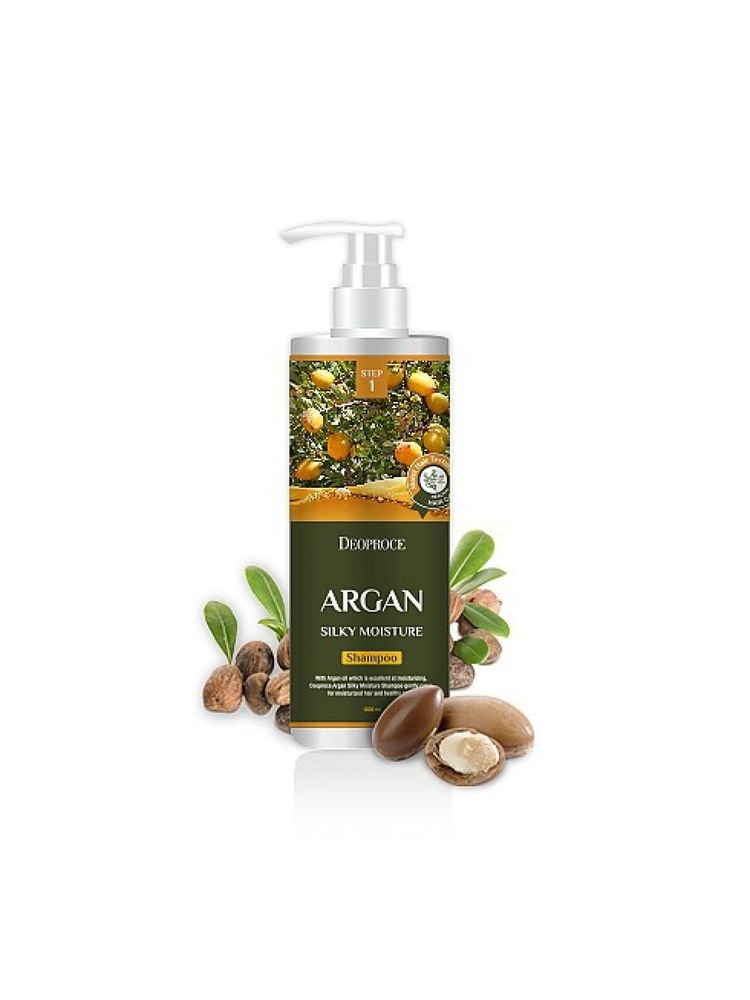 Deoproce Shampoo Argan Silky Moisture Hair  Шампунь для волос с аргановым маслом