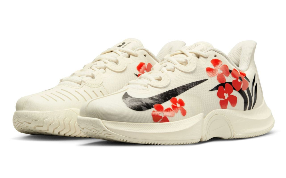 Женские Кроссовки теннисные Nike Zoom GP Turbo HC Osaka - coconut milk/black/team orange