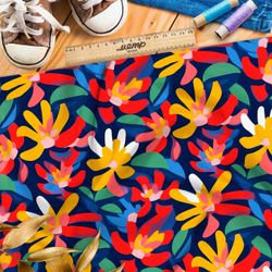 Ткань премиум габардин красочный штрих