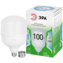 Лампа светодиодная ЭРА GREEN LINE LED POWER T140-100W-840-E27/E40 GL 100Вт колокол яркий белый свет Е27/Е40 | Лампы cветодиодные POWER