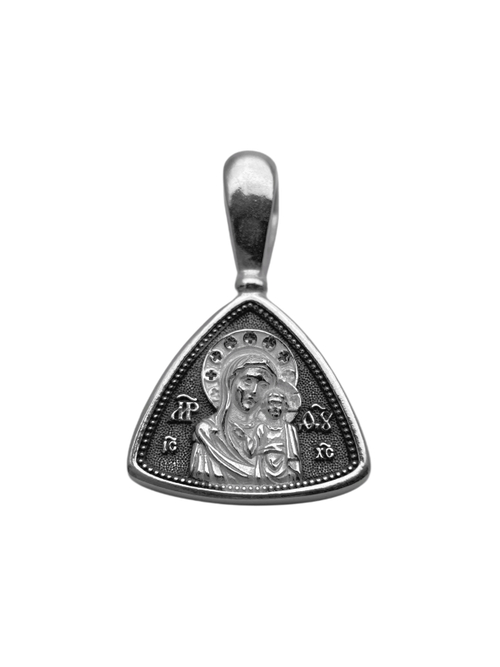 Образок из серебра/Чернение/Казанская БМ