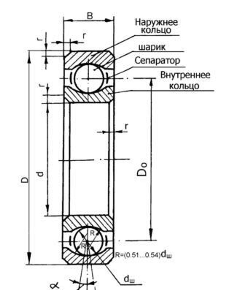 Подшипник 6000 Z