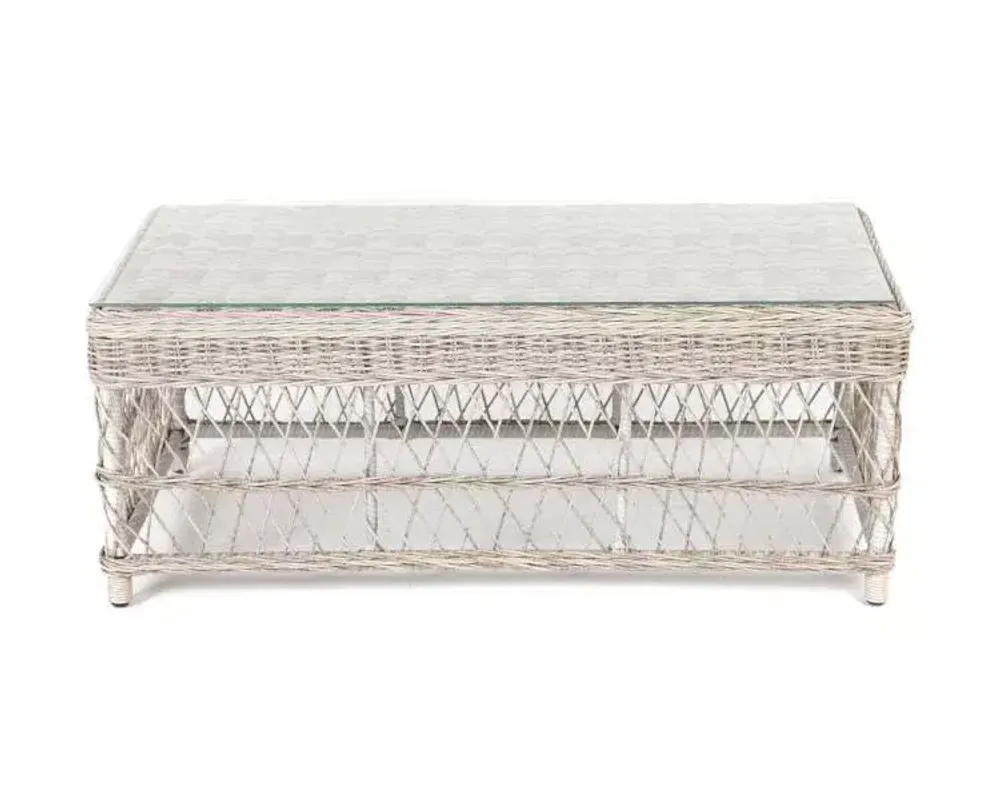 "Гранд Латте" стол журнальный из искусственного ротанга, цвет бежевый