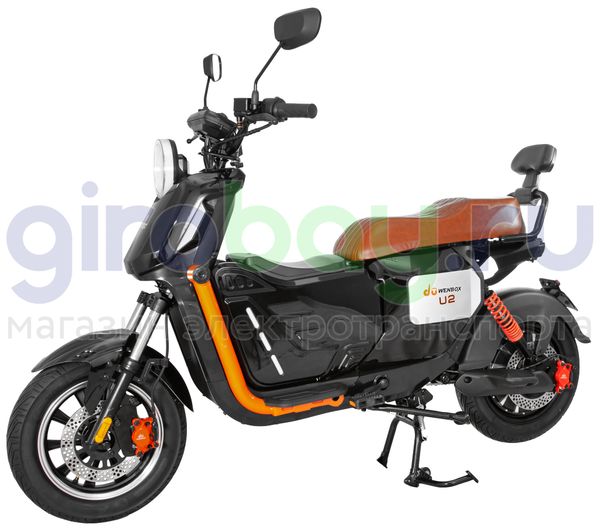 Электроскутер WENBOX U2 PRO 1500W (60V/30Ah) - Чёрный фото №1