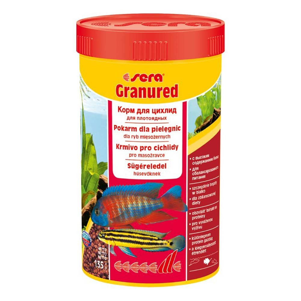 Sera Granured - корм для цихлид для усиления окраса (гранулы)