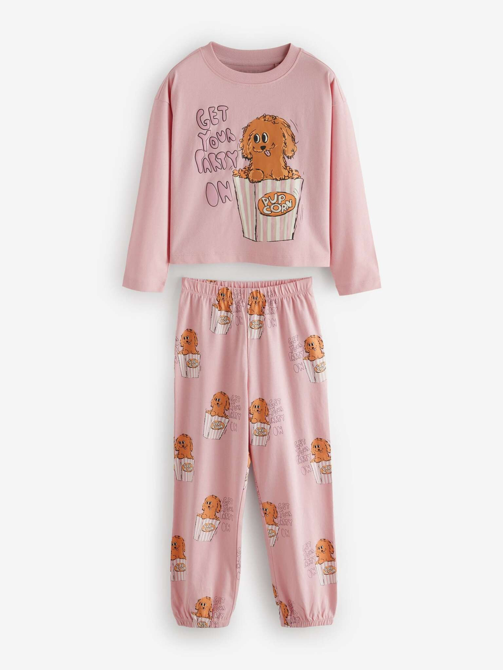 Пижама для девочки Next B75-482, 3 шт., Розовый, Темно-серый