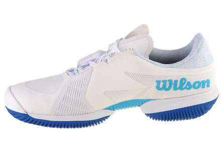 Мужские кроссовки теннисные Wilson Kaos Swift 1.5 Clay - white/blue atoll/lapis blue