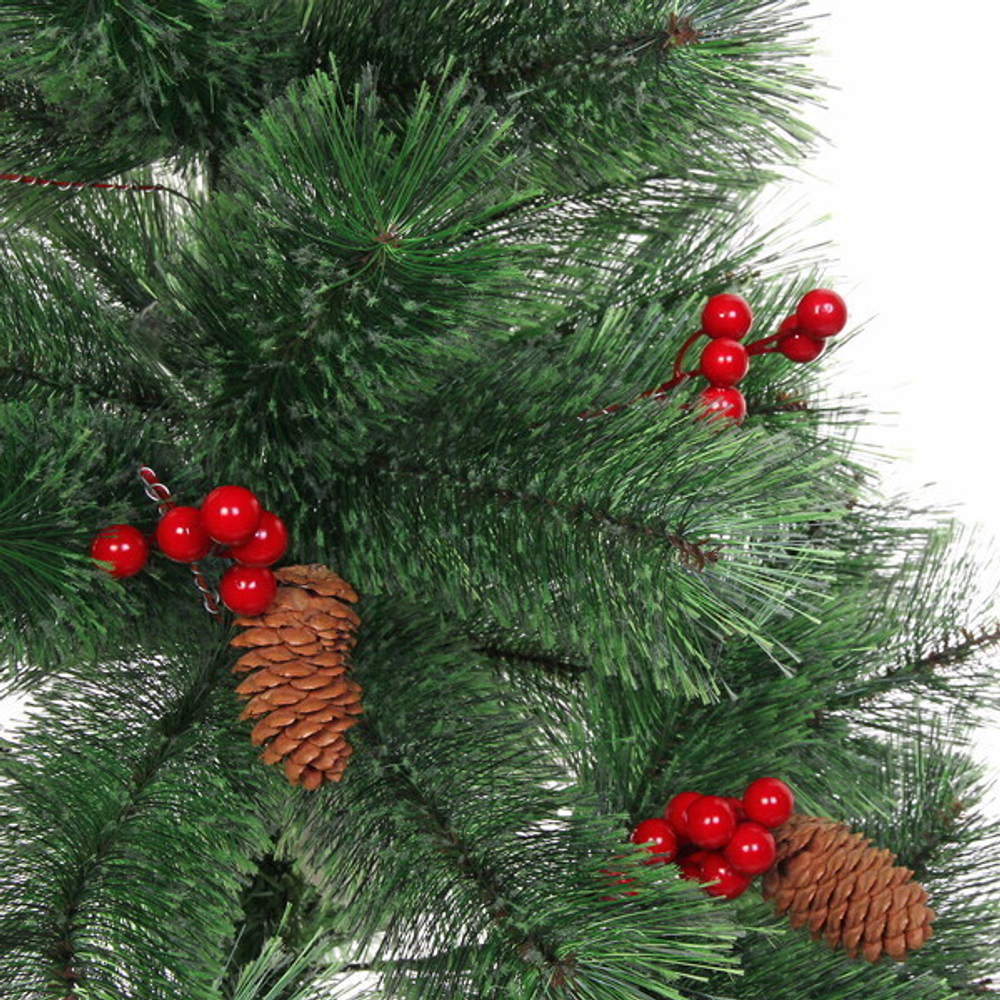 Ёлка «Сказочная принцесса» 120 см, леска, шишки, ягоды (100 веток)
