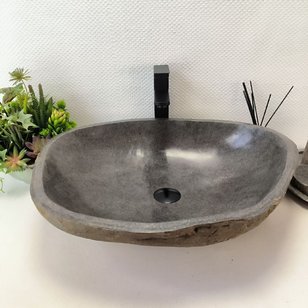 Раковина из речного камня RS-63548 (60*49*16) 0124