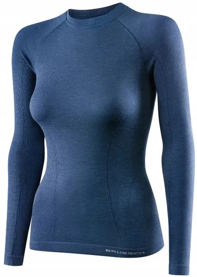 Термобелье-футболка женская Brubeck Active Wool LS12810 джинс
