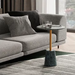 Столик кофейный Gryd, Ø40х54 см, серый мрамор