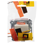 Переключатель одноклавишный в стену, "Avanti", "Ванильная дымка"