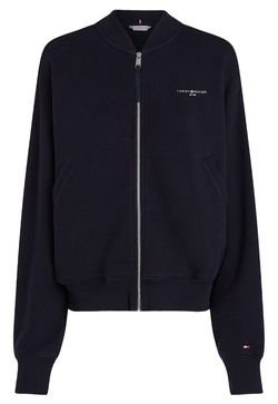 Женская Кофта теннисная Tommy Hilfiger Cropped Mini Corp Bomber - черный