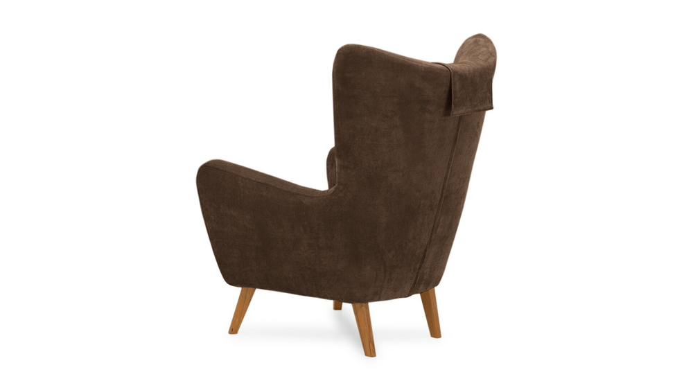 Кресло Лестер 2 Vivaldi 23 77*91*107 см, Коричневый Велюр Нераскладной Фиеста