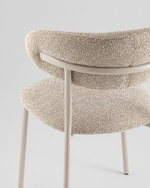 Стул обеденный Ayla бежево-зеленый кремовые ножки