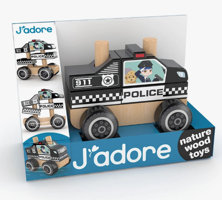 Детская деревянная игрушка Полицейская машина, серия "Службы спасения" Jadore