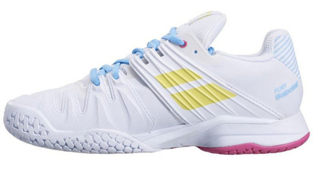 Женские Кроссовки теннисные Babolat Propulse Fury All Court Women - white/sulphur spring