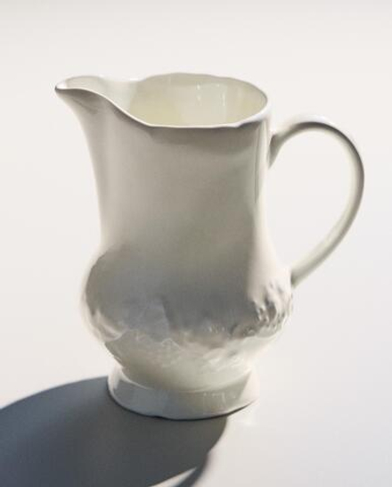 Zara Home кувшин из фарфора, цвет кремовый, 11 см