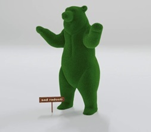 Фигура с искусственным озеленением “Медведь” 2,5м