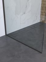 Душевая перегородка BelBagno UNO-L-1-TB-70-C-GM профиль оружейная сталь, стекло прозрачное