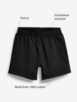 Шорты хлопковые школьные для девочки Next 864-193, Черный