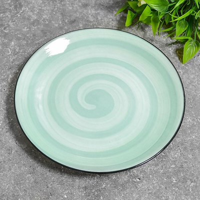 Тарелка 20см Аэрограф Зеленый