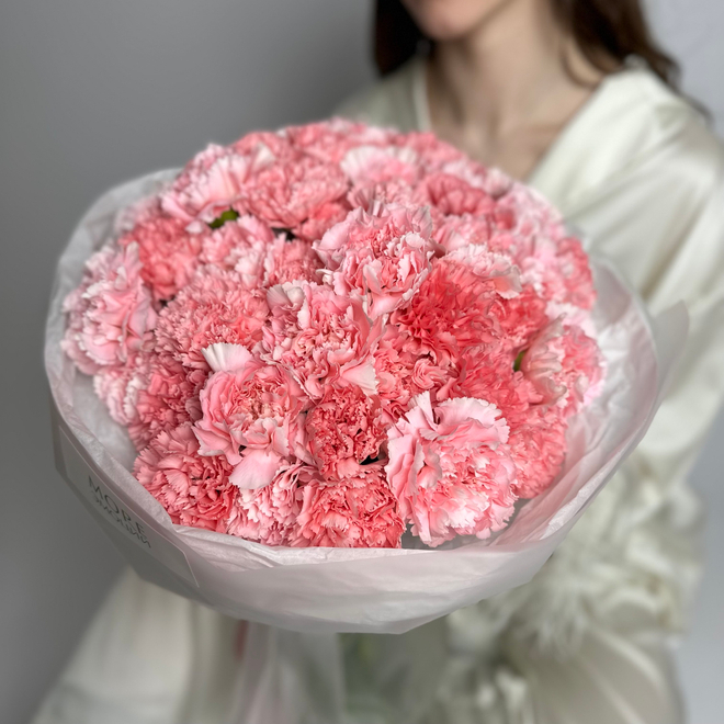 Монобукет из розовых диантусов