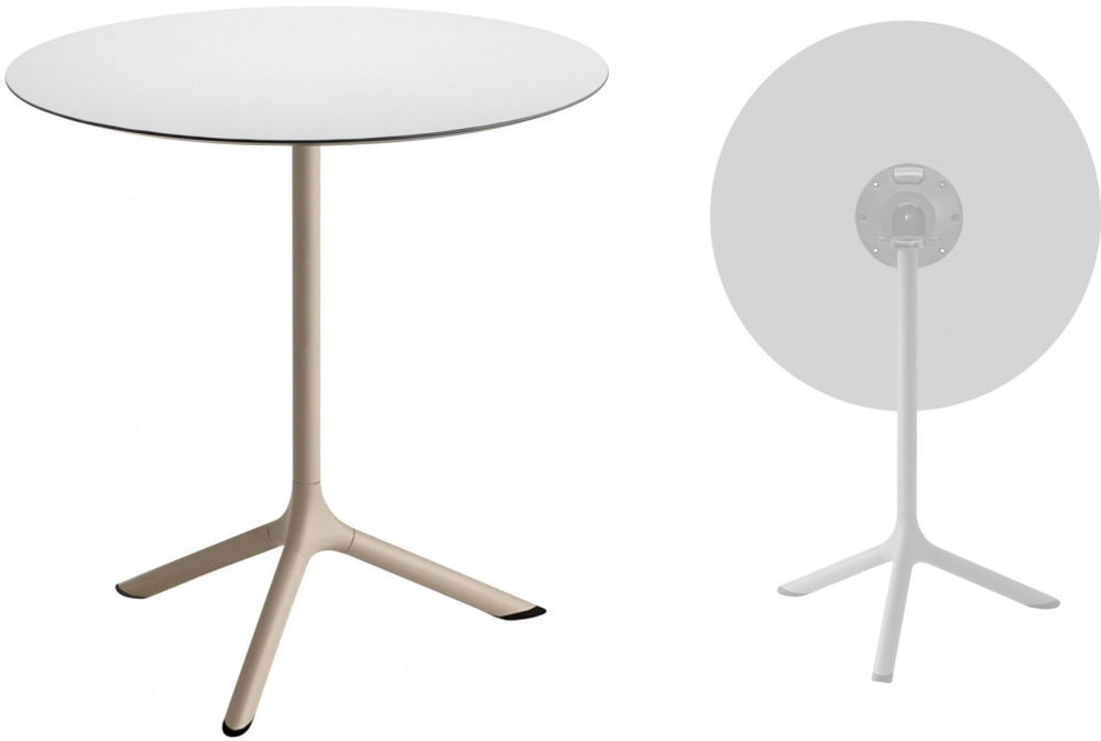 Стол ламинированный обеденный складной Scab Design Tripe Folding, тортора, белый