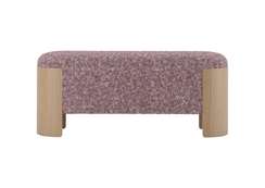 Банкетка Lagom 100 см (пыльная роза мех, натуральный дуб)