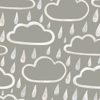 Облачно,дождь, серо зеленый фон