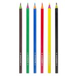 Карандаши цветные ЮНЛАНДИЯ "КАРНАВАЛ", 6 цветов, пластиковые, заточенные, трехгранный корпус, 181683