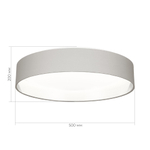 SLE300512-01 Светильник потолочный Никель/Серый, Серебристый LED 1*50W 3000K/4000K/5000K BRESCIA