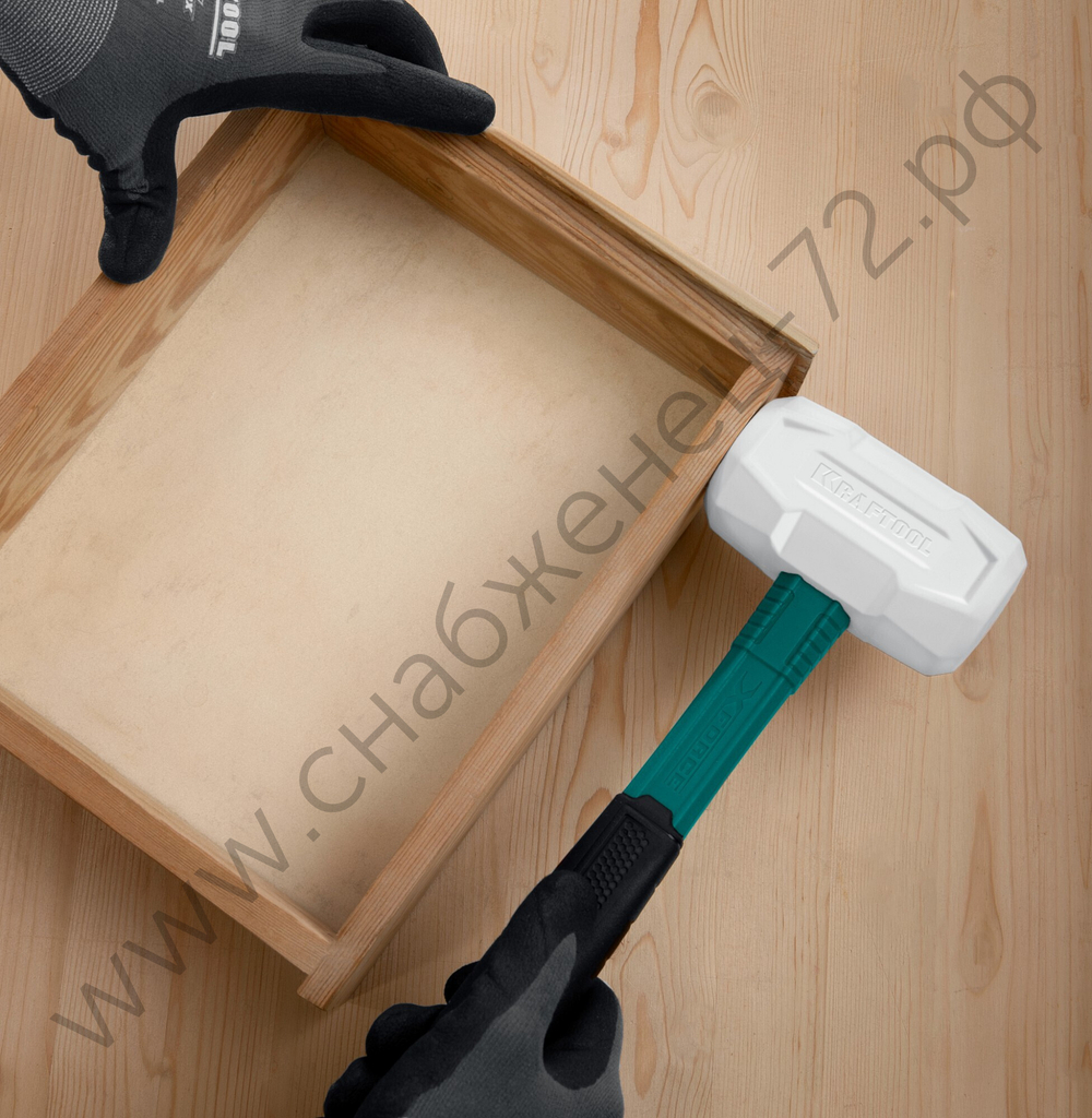 KRAFTOOL X-FORCE 450 г белая, Резиновая киянка (2077-45)