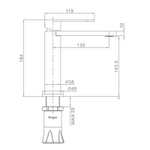 Смеситель для раковины Raglo R10.10.09, графит