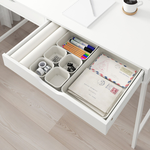 Органайзер IKEA NOJIG (НОЙИГ), Пластик, Бежевый, 15x20x5 см