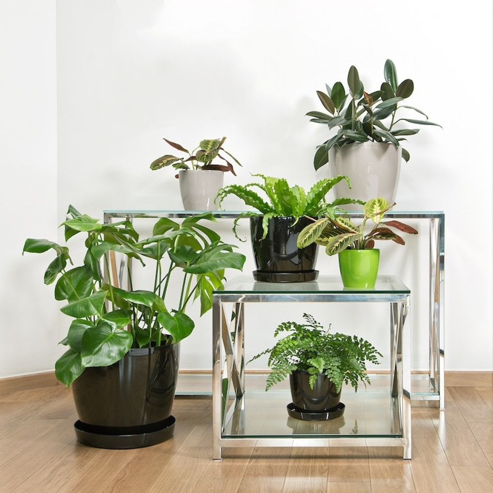 Кашпо Магнолия с поддоном фирма Ламела (Польша) диаметр 12 см