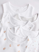 Боди без рукавов для малышей Next K79-885, 5 шт., Белый