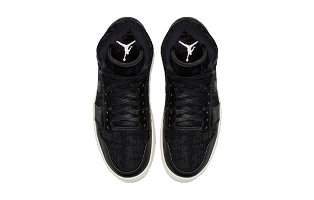 Кроссовки Jordan Air Jordan 1 Retro High Black Sail (Женская размерная сетка)