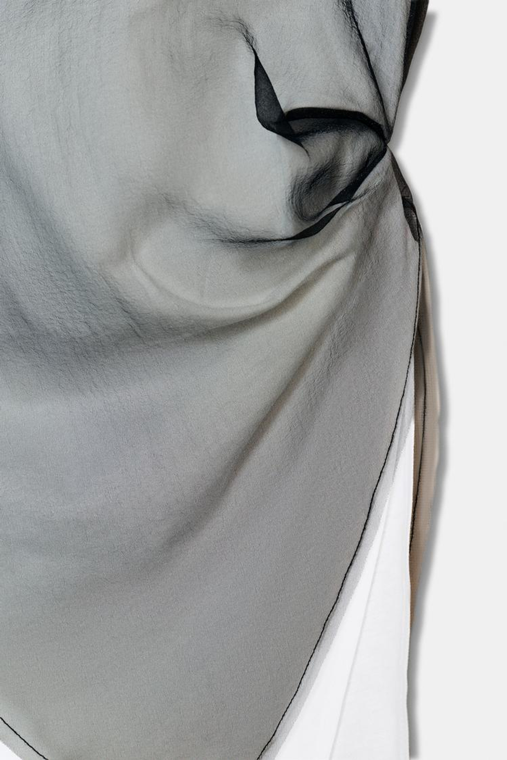 ZARA КОМБИНИРОВАННЫЙ ТОП С ДВОЙНЫМ ЭФФЕКТОМ, БЕЛЫЙ/ЧЕРНЫЙ