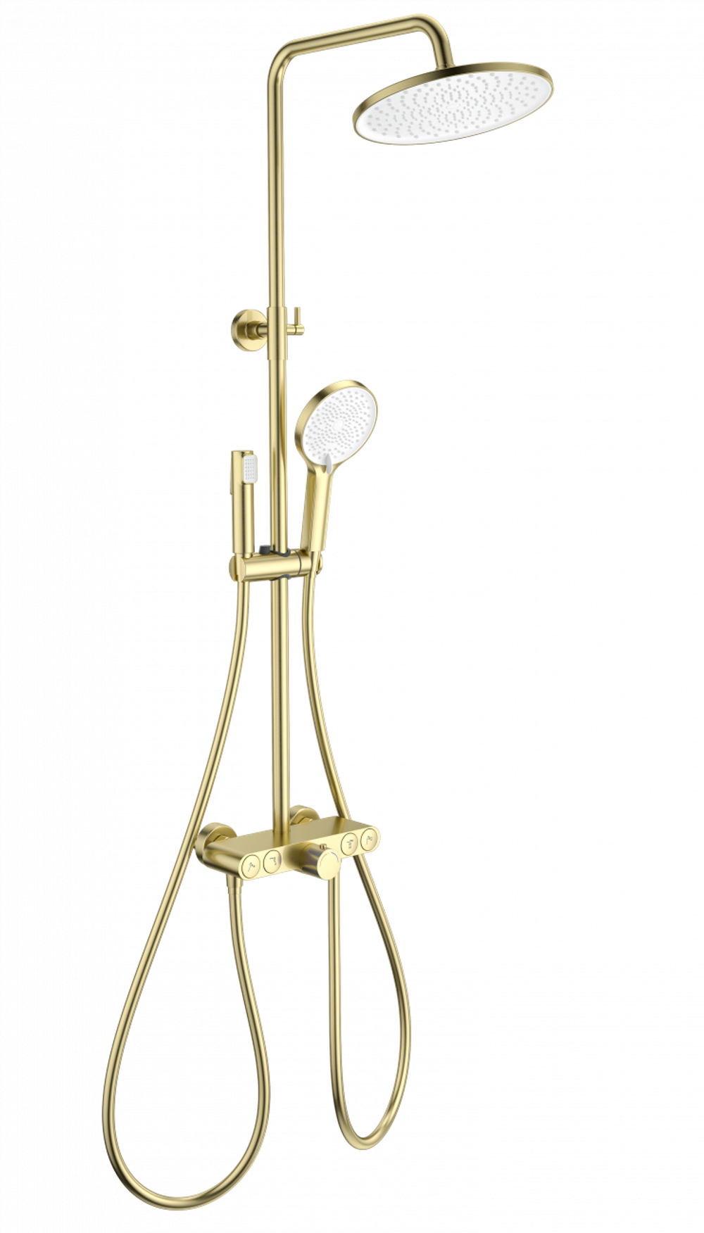 Душевая система с термостатом WONZON & WOGHAND MUSE Selesta, Брашированное золото (WW-B4113-BG)