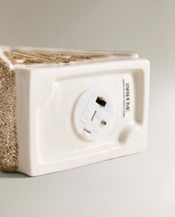 ZARA HOME НОВОГОДНЕЕ УКРАШЕНИЕ ИЗ КЕРАМИКИ С БЛЕСТЯЩЕЙ КРЫШЕЙ, БЕЛЫЙ