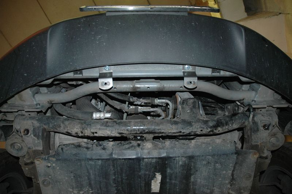 Защита радиатора (2,5 мм, сталь) для SsangYong Actyon New (Korando) 2011-2019 (V = 2.0d MT/AT; 2.0 MT) Sheriff.29.2272
