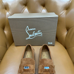 Лоферы замшевые